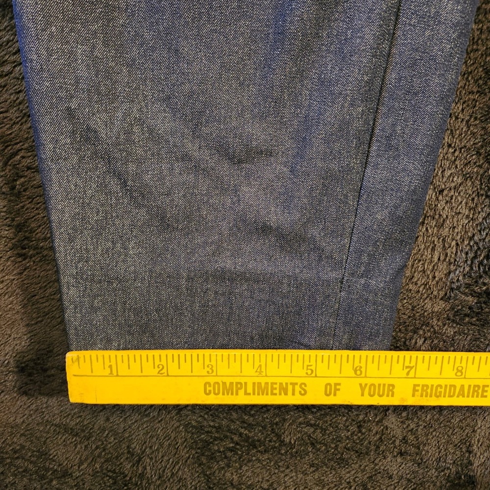 Talbots Chatham Ankle Pant 16P Womens Metallic Blue Denim Side Zip Trousers - Picture 13 of 13